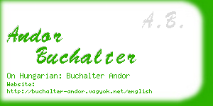 andor buchalter business card